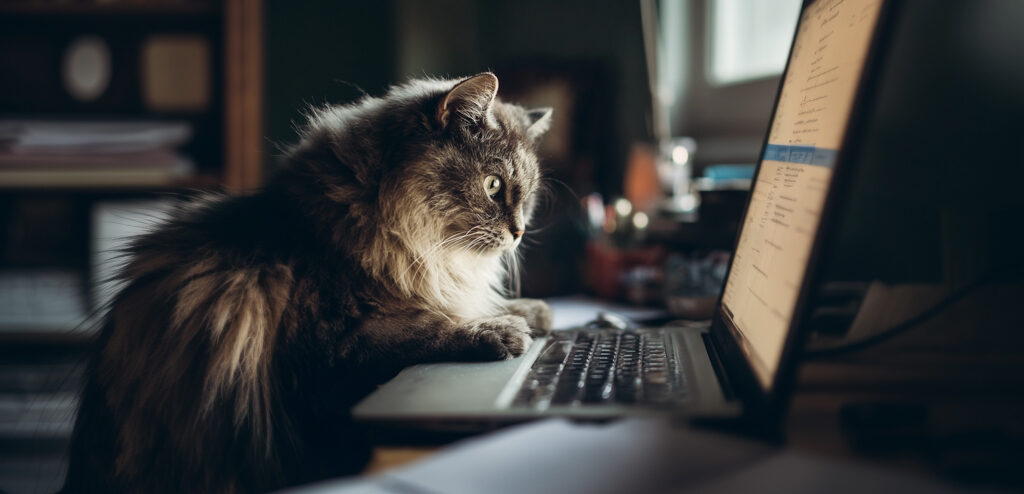 Cat on Laptop